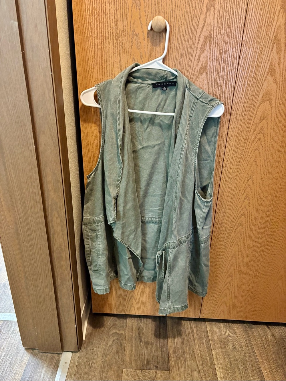Olive Utility Asymmetrical Vest